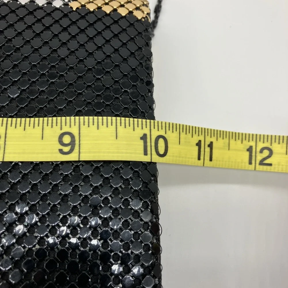 Vintage Gold Silver Bronze Metal Mesh Chainmail Purse Evening Shoulder‎ Bag 80s